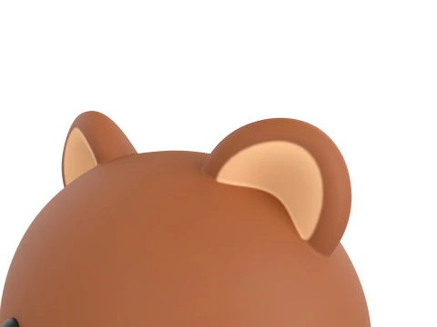 Prop124 Bear Head 3D Model