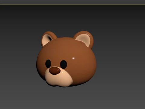 Prop124 Bear Head 3D Model