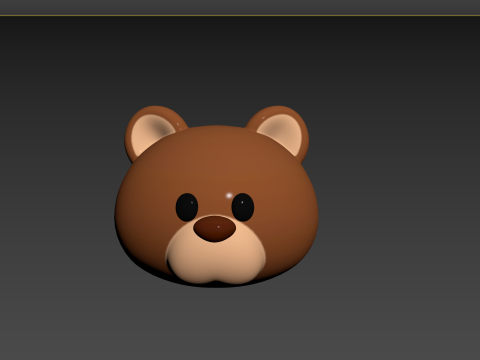 Prop124 Bear Head 3D 모델