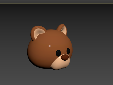Prop124 Bear Head 3D 모델