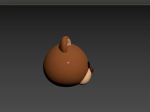 Prop124 Bear Head 3D Model