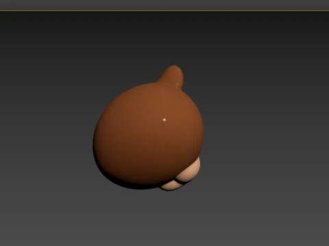 Prop124 Bear Head 3D Model
