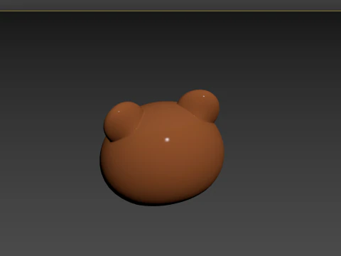 Prop124 Bear Head 3D Model