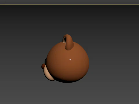Prop124 Bear Head 3D Model