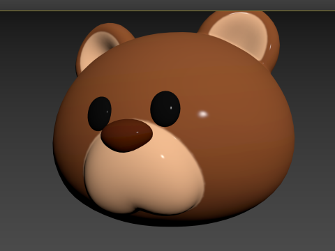 Prop124 Bear Head 3D 모델