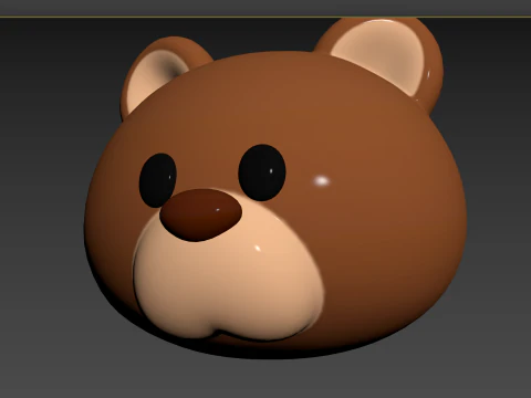 Prop124 Bear Head 3D Model
