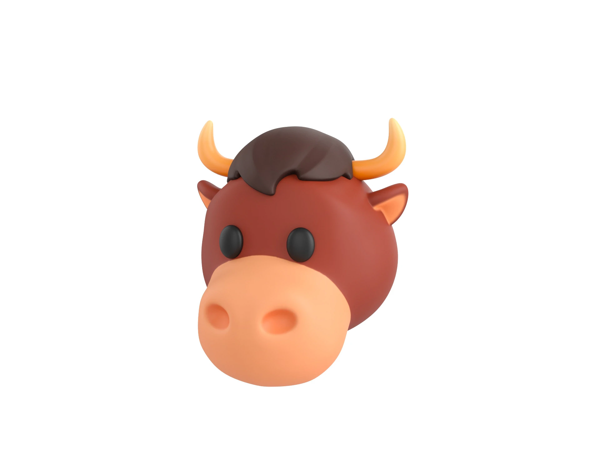 Prop126 Bull Head 3D Model .c4d .max .obj .3ds .fbx .stl .blend 
