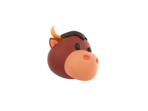 Prop126 Bull Head 3D Model