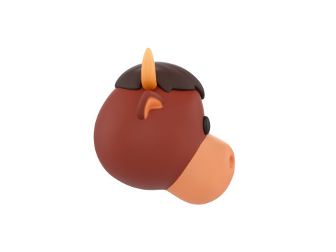 Prop126 Bull Head 3D Model