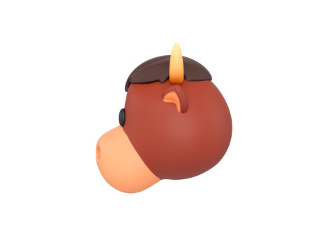 Prop126 Bull Head 3D Model