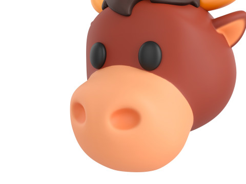 Prop126 Bull Head 3D Model