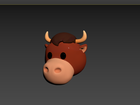 Prop126 Bull Head 3D Model