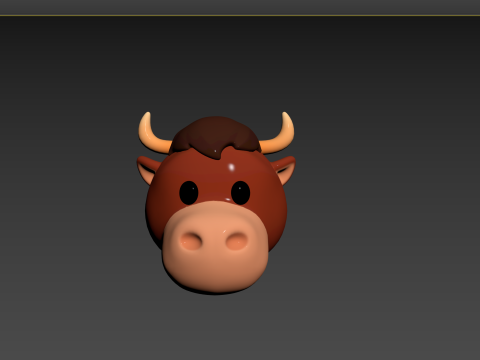 Prop126 Bull Head 3D Model
