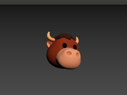 Prop126 Bull Head 3D Model