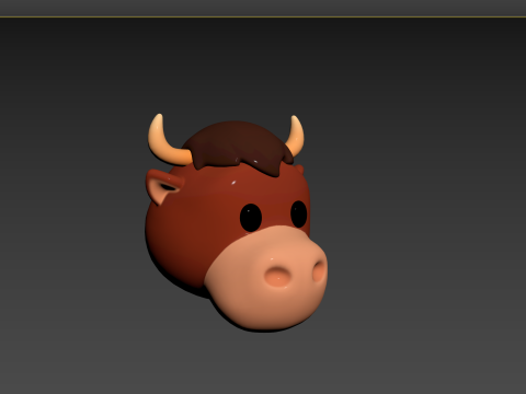 Prop126 Bull Head 3D Model