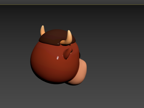 Prop126 Bull Head 3D Model