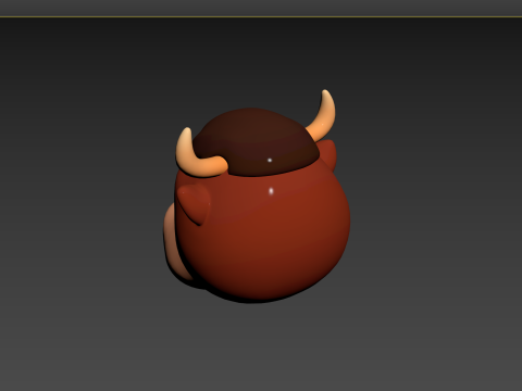 Prop126 Bull Head 3D Model