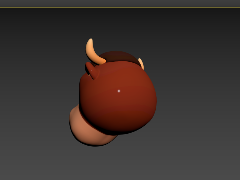 Prop126 Bull Head 3D Model