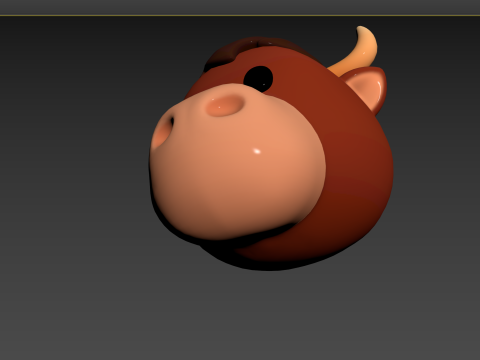 Prop126 Bull Head 3D Model