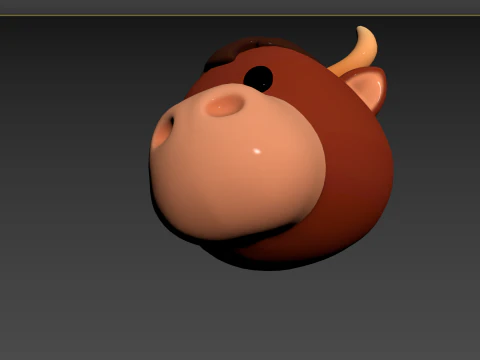 Prop126 Bull Head 3D Model