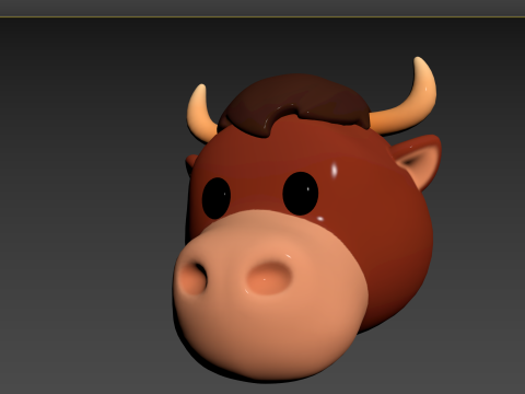 Prop126 Bull Head 3D Model