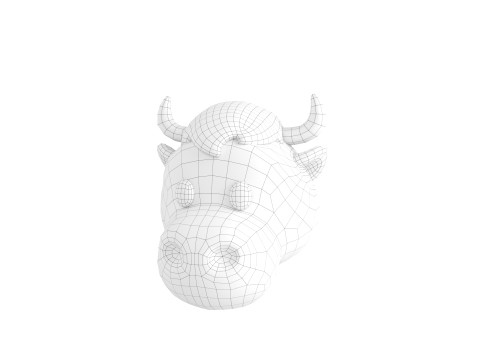Prop126 Bull Head 3D Model
