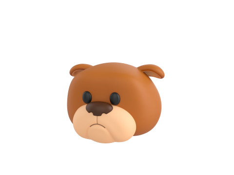 Prop127 Bulldog Head 3Dモデル
