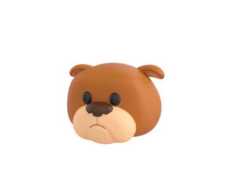 Cabe&ccedil;a de Bulldog Prop127 Modelo 3D