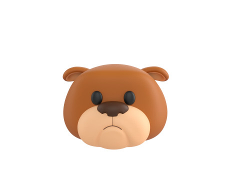 Prop127 Bulldog Head 3D 模型