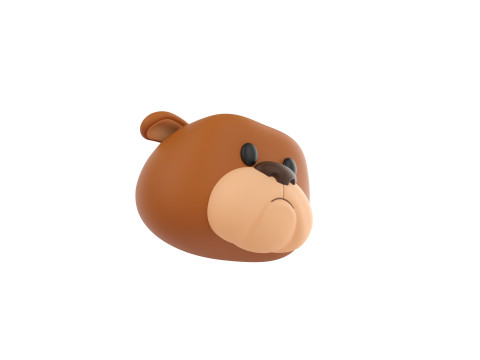 Prop127 Bulldog Head 3D 模型