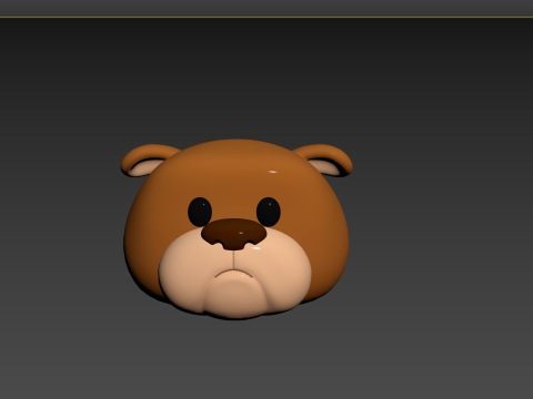 Prop127 Bulldog Head 3D 模型