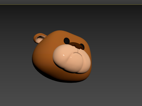 Prop127 Bulldog Head 3D 模型