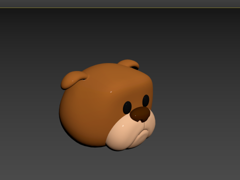 Prop127 Bulldog Head 3D 模型