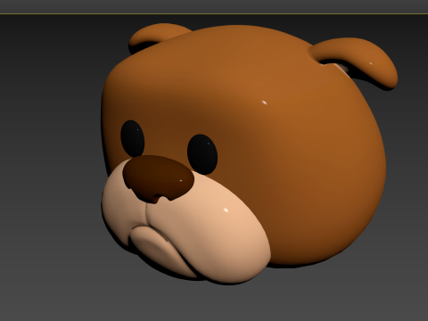 Prop127 Bulldog Head 3D 模型