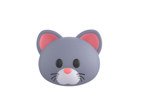 Prop128 Cat Head Model 3D