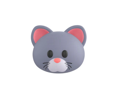 Cabeza de gato Prop128 Modelo 3D
