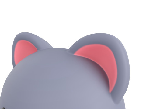 Prop128 Cat Head Model 3D