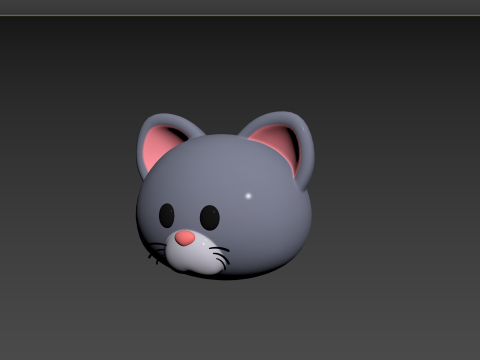 Prop128 Cat Head Model 3D