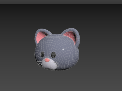 Prop128 Cat Head Model 3D