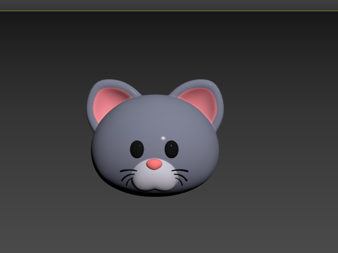Prop128 Cat Head Model 3D