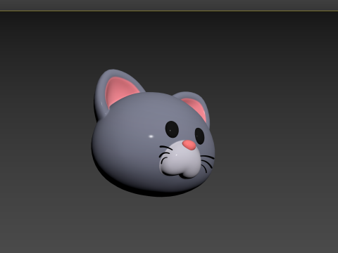 Prop128 Cat Head Model 3D
