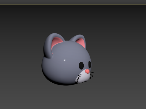 Prop128 Cat Head Model 3D