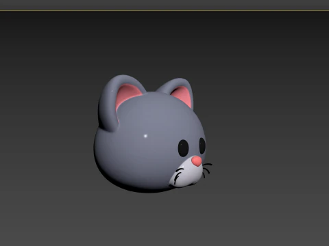 Cabeza de gato Prop128 Modelo 3D