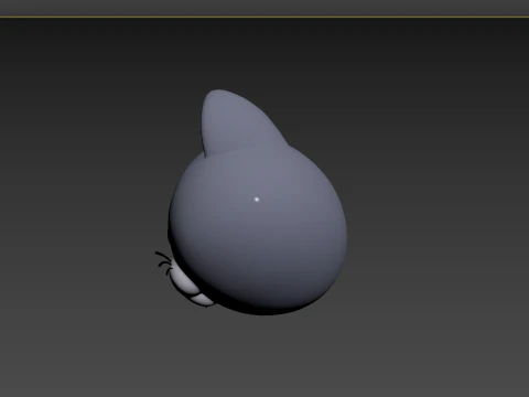 Cabeza de gato Prop128 Modelo 3D