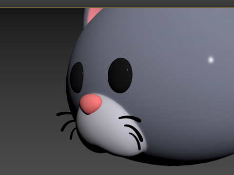 Prop128 Cat Head Model 3D