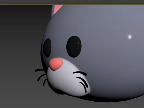Cabeza de gato Prop128 Modelo 3D