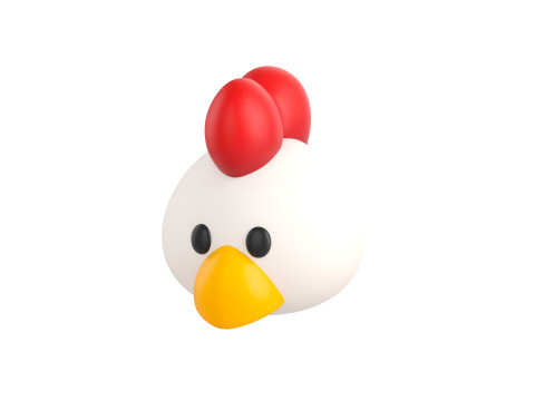 Prop130 Chicken Head 3D Модель