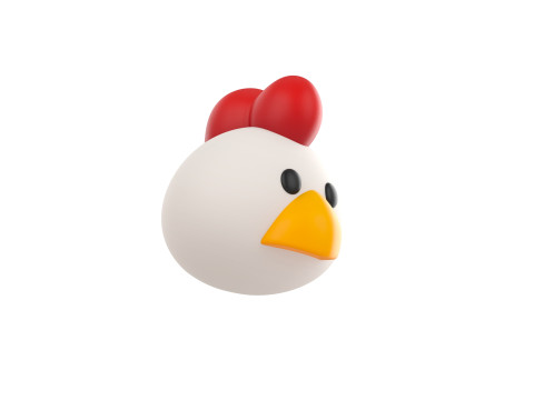 Prop130 Chicken Head 3D 模型