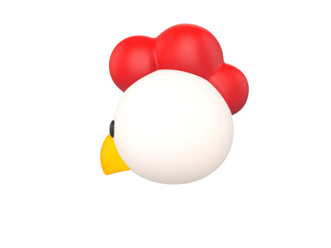 Prop130 Chicken Head 3D 模型