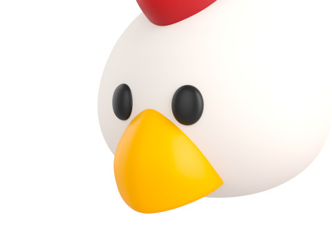 Prop130 Chicken Head 3D 模型